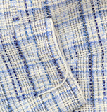 Kasper Womens Tweed 3/4 Sleeve Open Front Jacket Blazer Sky Blue Multi 10