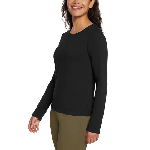 Banana Republic Womens Long Sleeve Classic Crew Neck T-Shirt 172891 Black XL