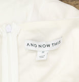 And Now This Flutter Sleeve Ruffle Hem Midi Dress MMD020823P White 2X