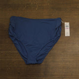 Anne Cole High Waisted Shirred Bikini Bottom Slate Blue 22W