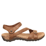 Bearpaw Solana Faux Leather Hook Loop Closure Strappy Sandals Hickory Brown 8M