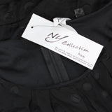 Ny Collection Petites Chiffon Knee-Length Midi Dress Black Multi Circle PM