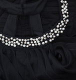Speechless Juniors Embellished Ruched Cutout Gown Dress Black 9