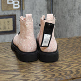 Art Class Girls' Kayden Floral Print Lug Sole Lace-Up Zipper Boots 87831694