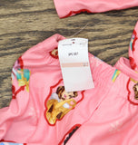 Disney Toddler Girls Princess Christmas Holiday Pajama Set 2-Piece Pink 2T