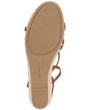 Style & Co. Womens Vernn Embellished Wedge Sandals 10020317500 Brown 9M