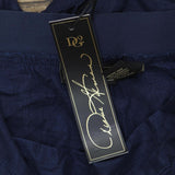 DG2 Womens Stretch Linen-Blend Crop Pant 697825 Navy Blue L