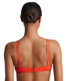 Lauren Ralph Lauren Womens Macrame-Ring Bikini Top Swim Persimmon Orange 6