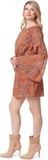 Jessica Simpson Women's Amella Trumpet Sleeve Mini Dress 30181242