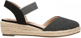 Lifestride Womens Kimmie Espadrille Wedge Sandal Loafer 7258755 Black 7W