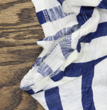 Style & Co. Square Neck Flutter Sleeve Striped Top 100148973MS Blue Stripe S