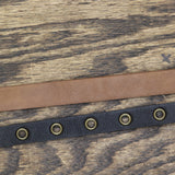 Universal Thread 2-Pack Faux Leather Grommet Buckle Belts Black / Brown S