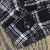 Maurices Womens Button Up Cotton Long Sleeve Flannel Shirt Black Plaid 3X
