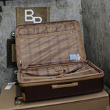 London Fog Check-in Expandable Spinner Suitcase Hard Shell Merlot Red 31.5"