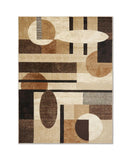 Home Dynamix Tribeca Jasmine Modern Area Rug Brown / Beige 18.9" x 31.5"