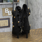 A New Day Studded Faux Suede Mid-Calf Boots with Cone Heel 94568943 Jet Black 8M