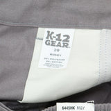K12 Gear Boys Youth Elastic Waist Dress School Shorts Gray 20 Husky