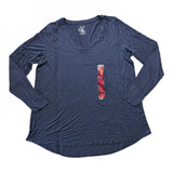 Hue Women's Ultra Soft Long Sleeve V-Neck High-Low Legging Tee 22152KM