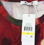DKNY Abstract-Print Logo T-Shirt P5EHXWNA June Brush Stroke Red M