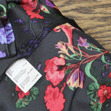 INC International Concepts Button Up Pajama Shirt Top Midnight Garden Black XS