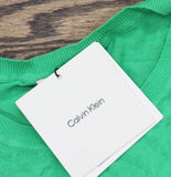 Calvin Klein Fine Gauge Short-Sleeve Lightweight Viscose Sweater Blossom Green L