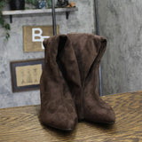 A New Day Womens Justice Boots Faux Suede Mid-Calf 94568838 Brown 7.5M-WC