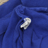 Ruff Hewn Mens Textured Cotton Short Sleeve 2-Button Polo Shirt Blue L