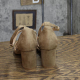 Journee Collection Foster Tru Comfort Foam Toe Block Heel Pumps Taupe Brown 6.5M