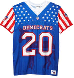 Faux Real Mens Short Sleeve Political Jersey T-Shirt Democrat Blue XL