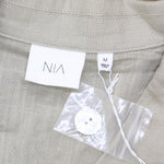 Nia Womens Button Up Malta Shirt Oyster Brown M