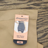Shapermint Womens High-Waisted Shapewear Tummy Control Shorts Sand Brown 3XL