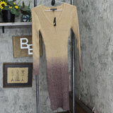 Inc International Concepts Womens Knit Ombre Sweater Dress Brown Multi M