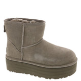 UGG Womens Classic Mini Platform Boot Ankle Bootie 1134991 Smoke Plume Gray 5M