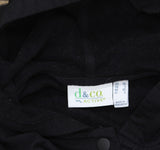Denim & Co. Regular Brushed Back French Terry Button Up Tunic Jacket Black XS