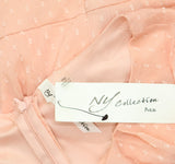 Ny Collection Short Sleeve Belted Swiss Dot Dress Belted Mellow Rose Pink PM