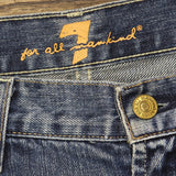 7 For All Mankind Womens Distressed Flared Jeans 167057a0d111e4 Blue Wash 31