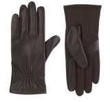 Isotoner Stretch Leather Touchscreen Gloves 430M3 Brown S/M