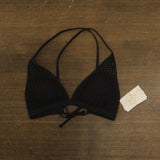 Becca Womens Castaway Fishnet Bikini Swim Top 893157 Black D