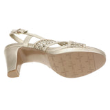 Easy Street Womens Sol Heeled Sandal Heels SOL Champagne Gold 8.5W