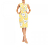 Nina Leonard Women's U-Neck Midi Sheath Dress L8770B