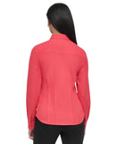 DKNY Womens Button-Front Collared Fitted Blouse Watermelon Sugar Red Orange XS
