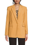 DKNY Womens Single-Button Blazer Suit Jacket UE5J8100 Whiskey Brown 10