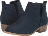 Journee Collection Womens Rimi Pull On Stacked Heel Booties RIMI-BLU Blue 6.5M