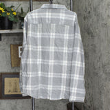 George Mens Button Up Flannel Long Sleeve Shirt 166fbd02559d31 Gray Plaid 2XL