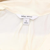Nine West Womens Button Up Woven Collared Shirt Top 1661b3c3366953 Off White S