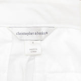 Christopher & Banks Womens Shaped Fit Mid-Rise Stretch Dress Pants White 6
