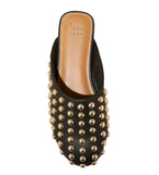 A New Day Channing Studded Slip-On Mule Flats 91636454 Jet Black / Gold 7M