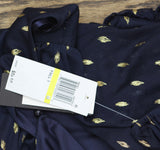 City Studios Juniors Foil-Print Jersey Fit Mini Dress Navy Blue / Gold M