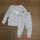 Max & Olivia Baby Girls Snug Fit 2-Piece Pajama Set Blue Multi 24M