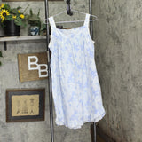 Eileen West Womens Sleeveless Chemise Nightgown E20007 Pigment Rose Blue S
